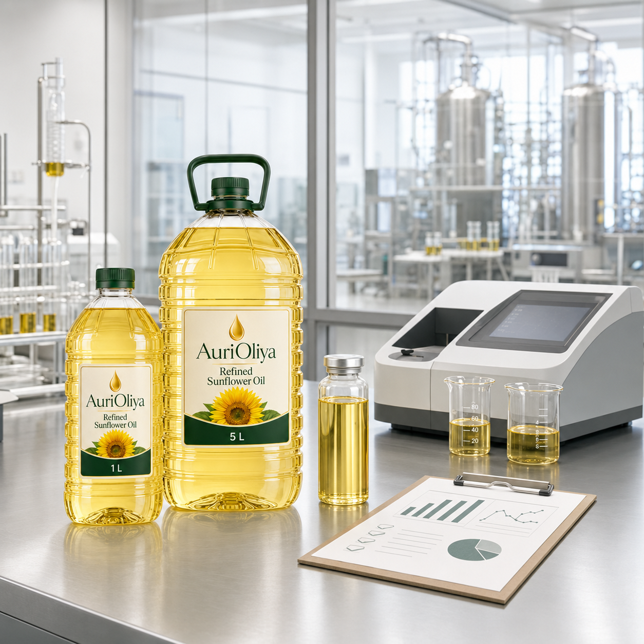 AuriOliya bottled sunflower oil from Ukraine