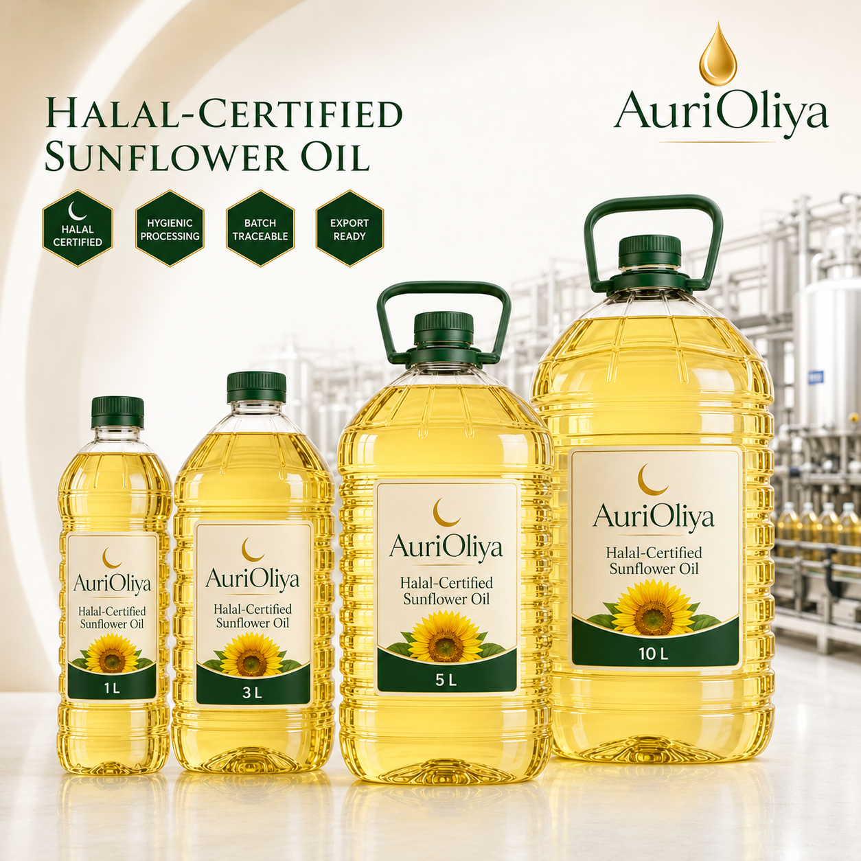 Halal-certified sunflower oil for global markets