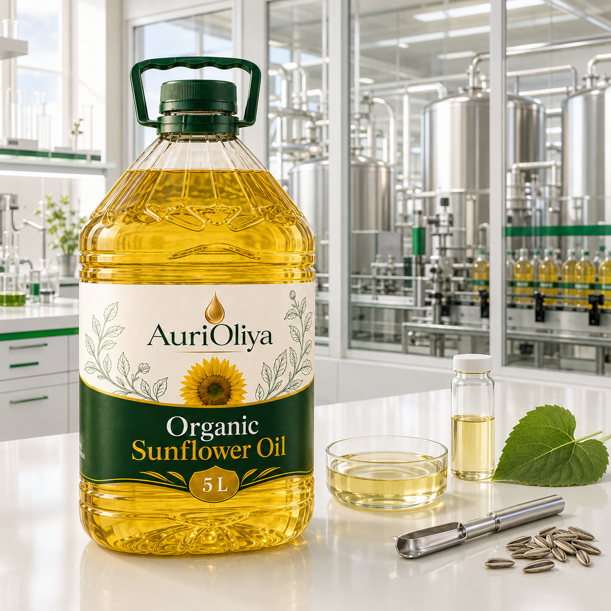 Certified organic sunflower oil